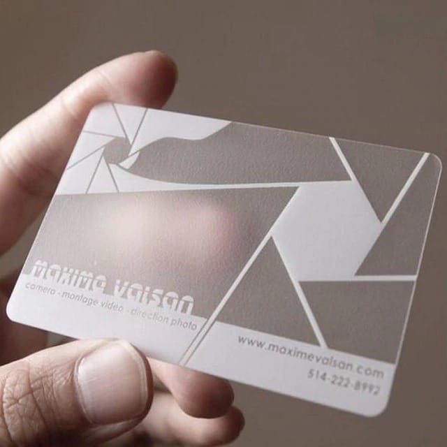 Clear plastic cards