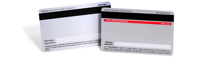 Plastic card with signature panel