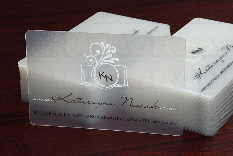 Clear plastic cards