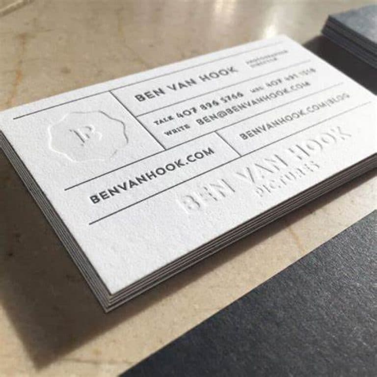 Letterpress business cards